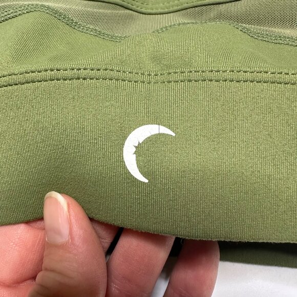 Zyia Active All Star Sports Bra Size Medium Olive Green Mesh Racerback - Picture 5 of 7